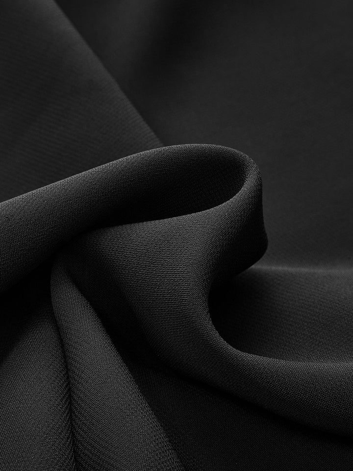 Valantomode | Elegant Ruched V-Neck Chiffon Maxi Dress with Long Sleeves