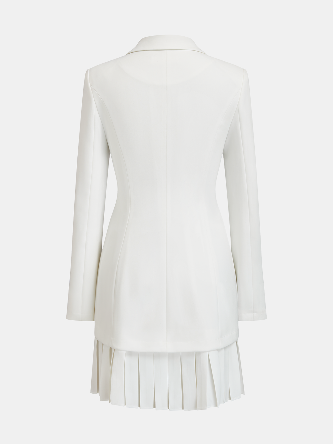 Valantomode | Chic Pleated Hem Blazer Mini Dress for Stylish Elegance