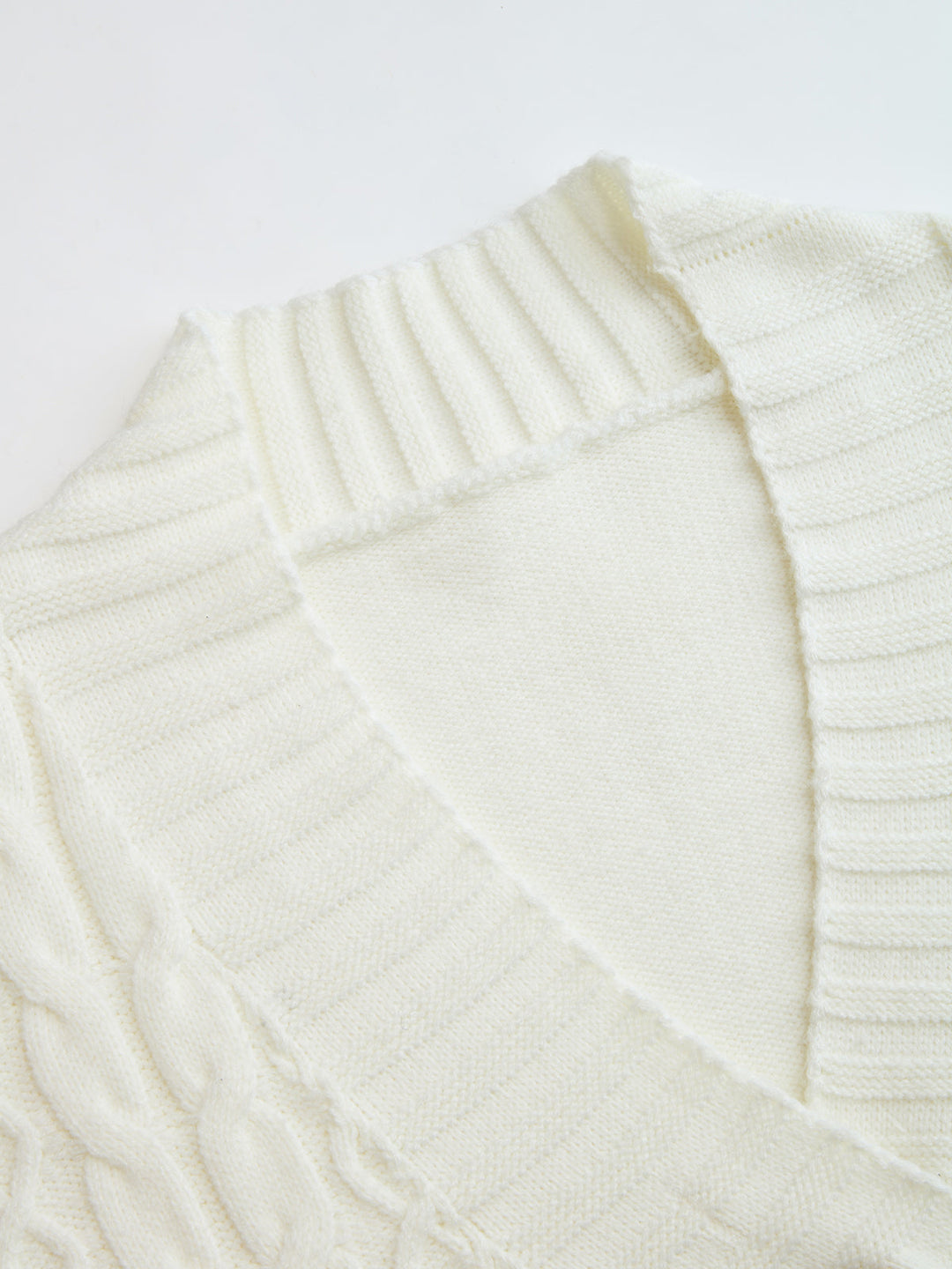 Valantomode | Stylish Belted Cable-Knit Cardigan with Chic Metal Buttons