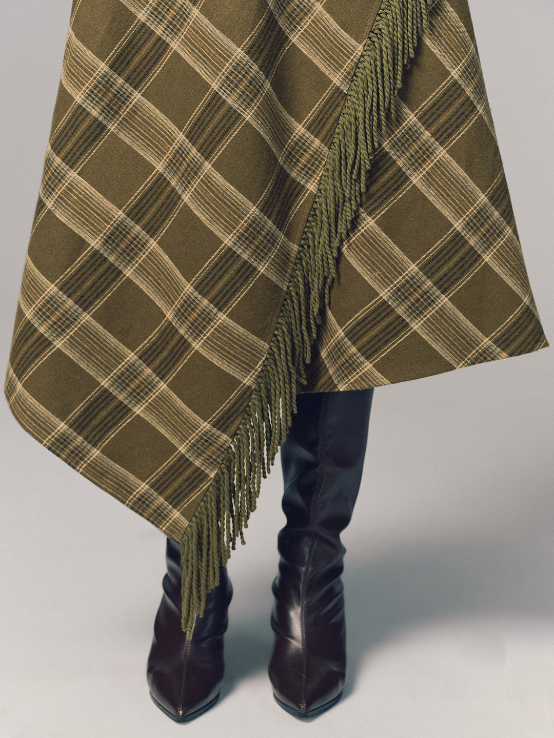 Valantomode | Chic Plaid Fringe Cotton Maxi Dress for Effortless Style