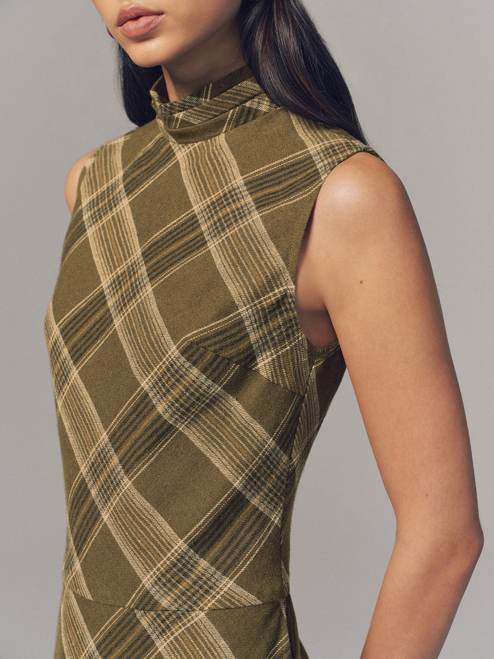 Valantomode | Chic Plaid Fringe Cotton Maxi Dress for Effortless Style