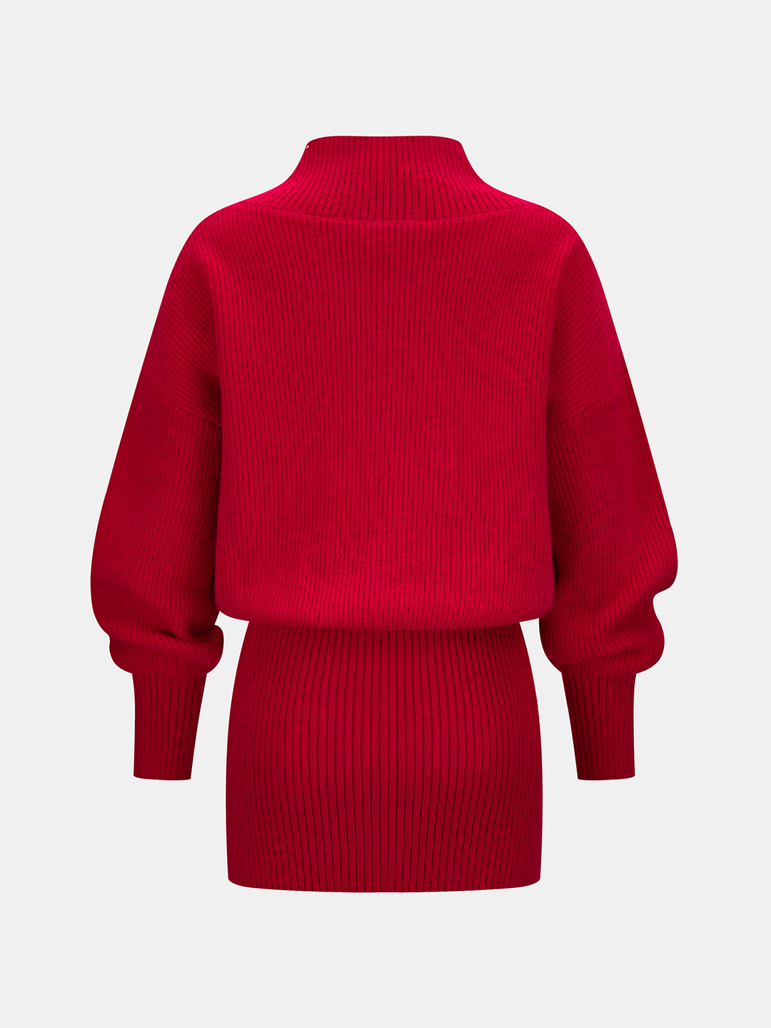 Valantomode | Chic Ribbed Knit V-Neck Wrap Mini Dress for Effortless Style