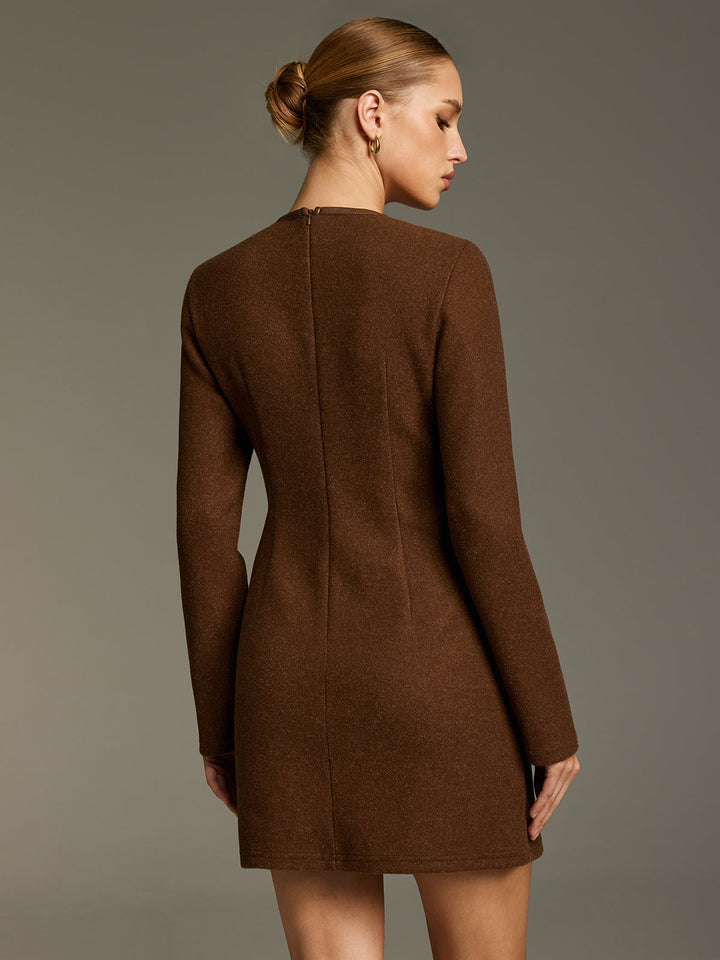 Valantomode | Chic A-Line Mini Dress with Horsebit Accent