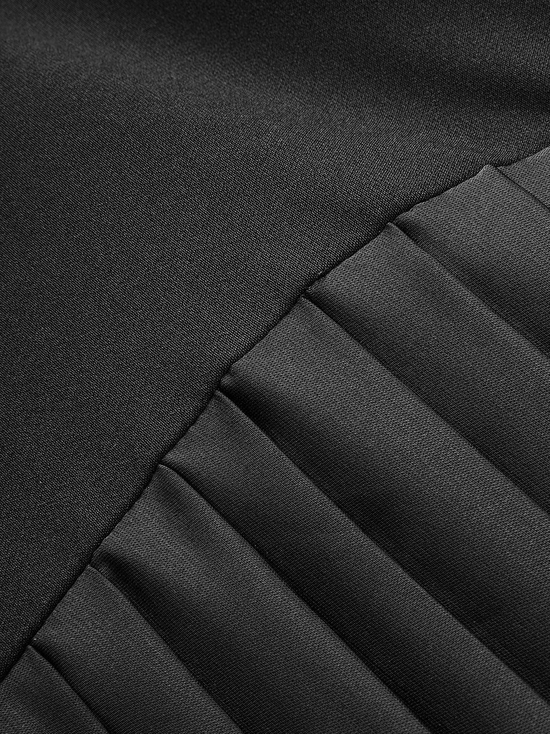 Valantomode | Chic Twisted V-Neck Pleated Midi Dress with Belt