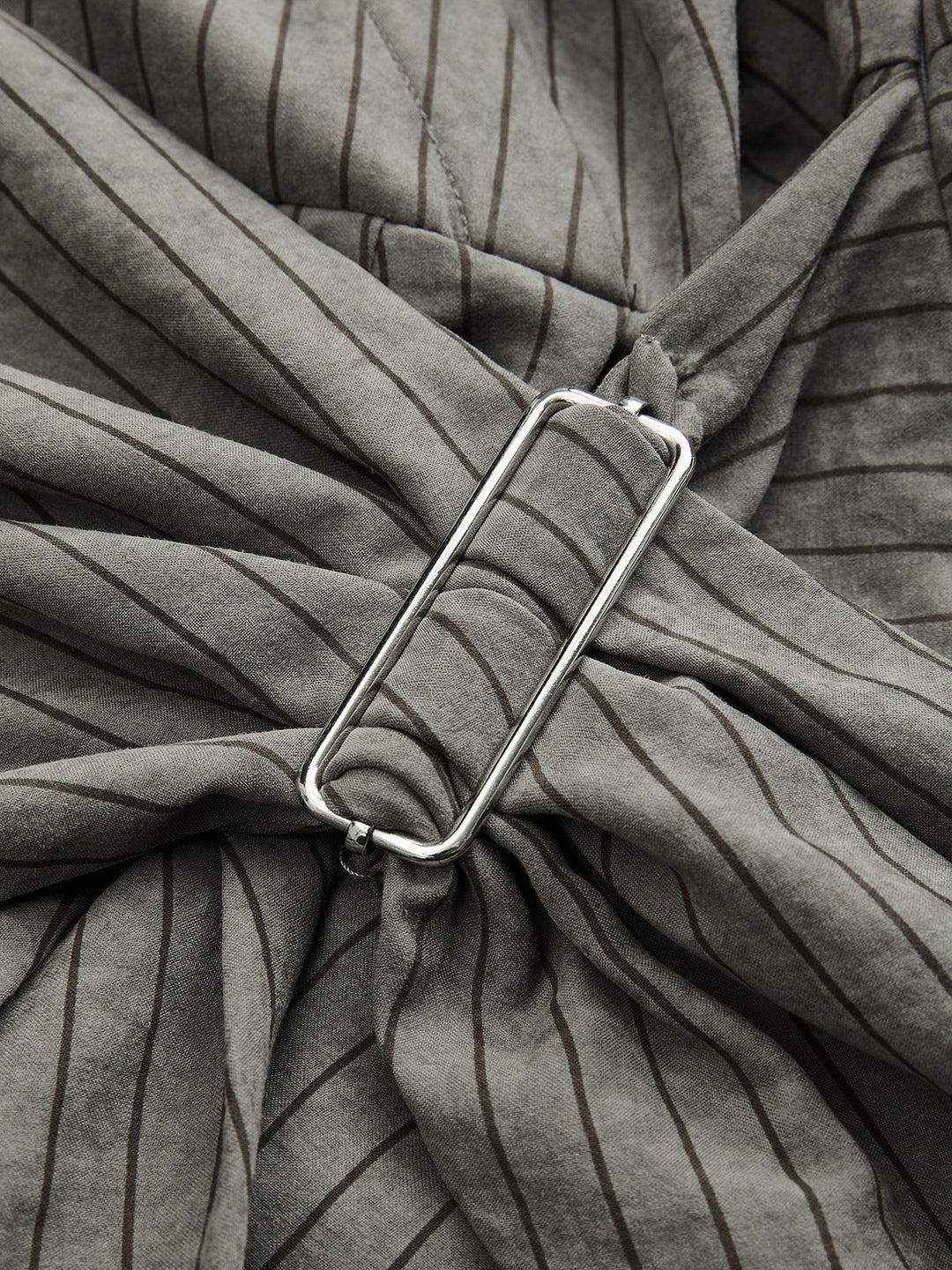 Valantomode | Chic Pinstripe Wrap Shirt Dress for Effortless Style