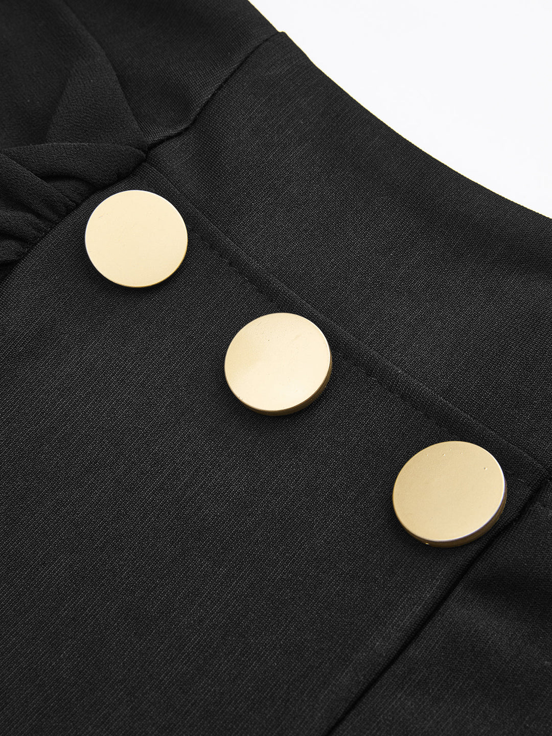 Valantomode | Asymmetric V-Neck Dress with Mesh Sleeves & Metal Accents