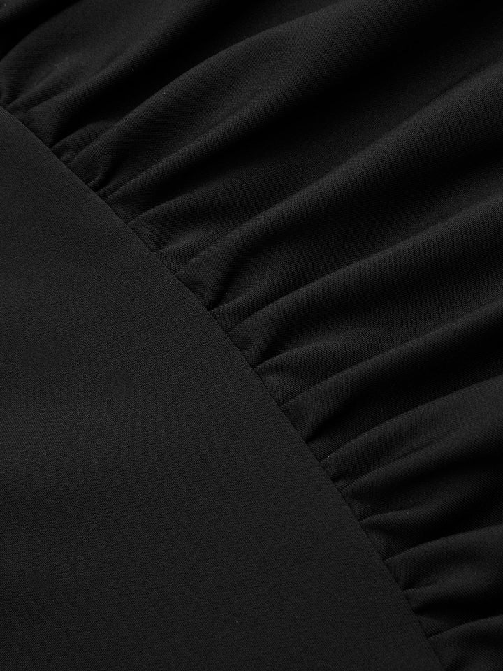 Valantomode | Chic Asymmetric Ruched Sleeveless Maxi Dress for Elegance
