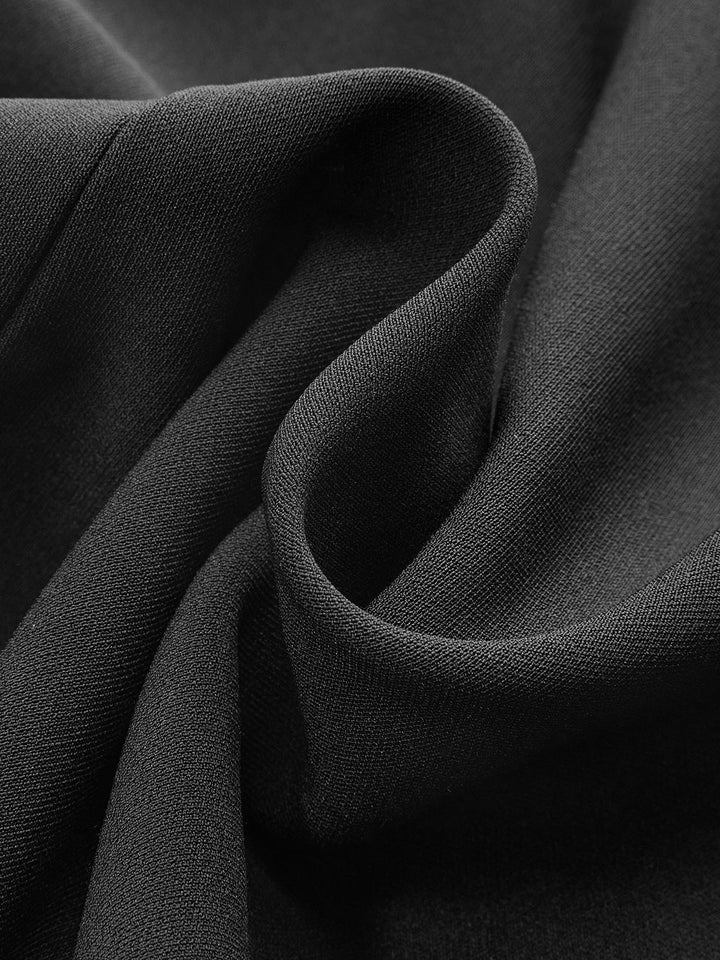 Valantomode | Elegant Sheer Chiffon A-Line Mini Dress for Effortless Style