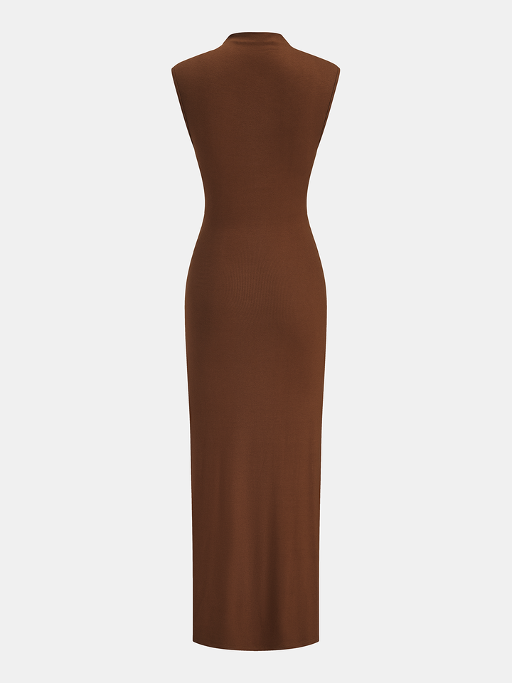 Valantomode | Chic Sleeveless Knot-Waist Maxi Dress for Effortless Style