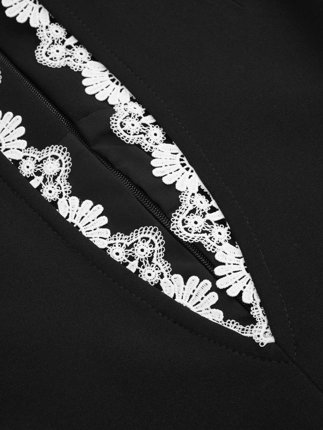 Valantomode | Elegant Lace Trim Sleeveless Dress for Effortless Style
