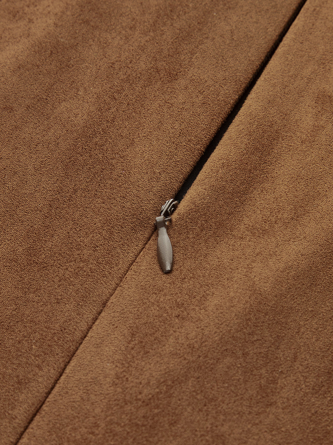 Valantomode | Chic Pleated Faux Leather Sleeveless Suede Dress