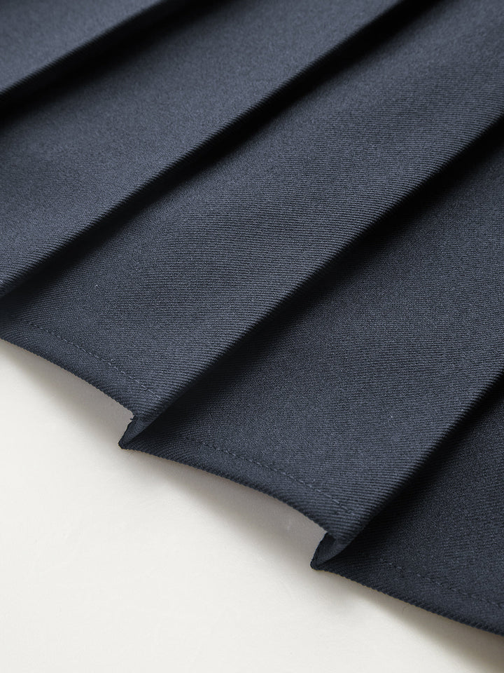 Valantomode | Chic Belted Pleated Blazer Dress for Effortless Elegance