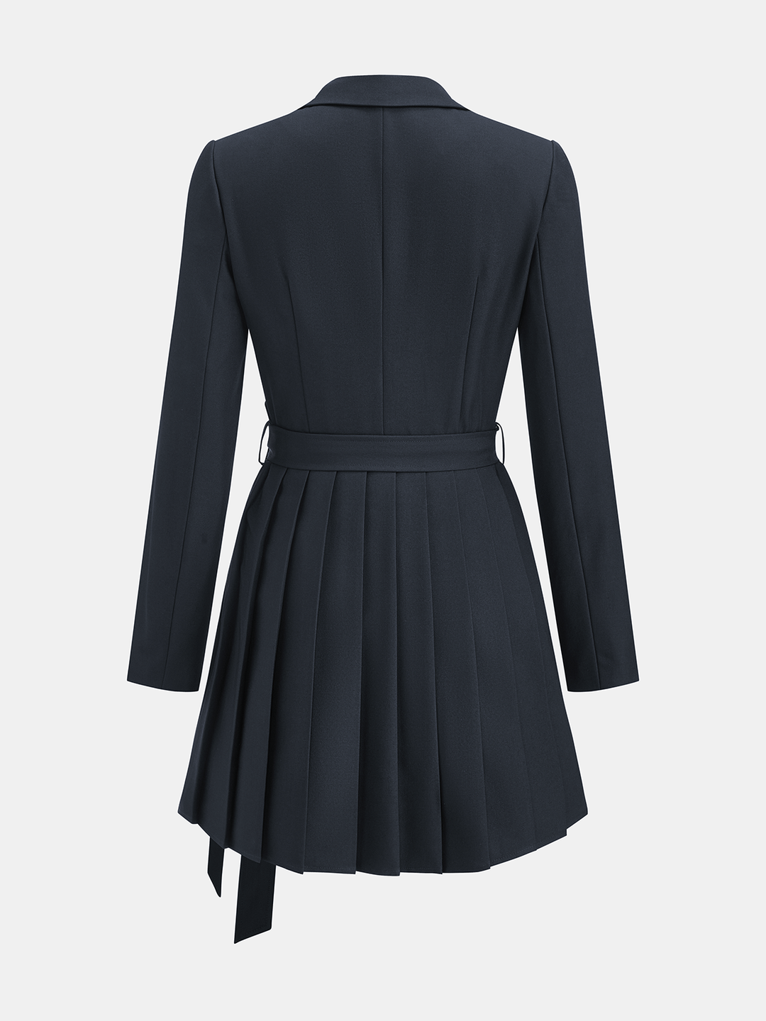 Valantomode | Chic Belted Pleated Blazer Dress for Effortless Elegance