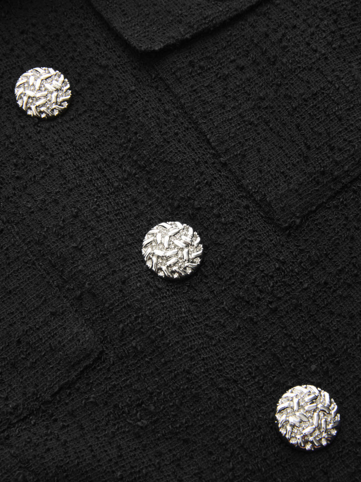 Valantomode | Chic Pleated Mini Dress with Contrast Collar