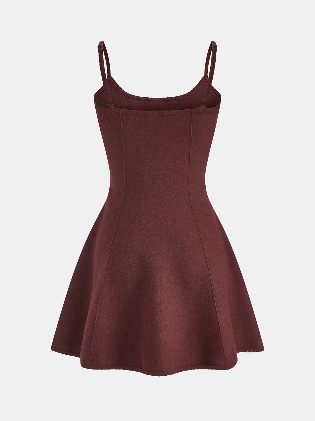 Valantomode | Chic Knit Cami Mini Dress with Umbrella Hem