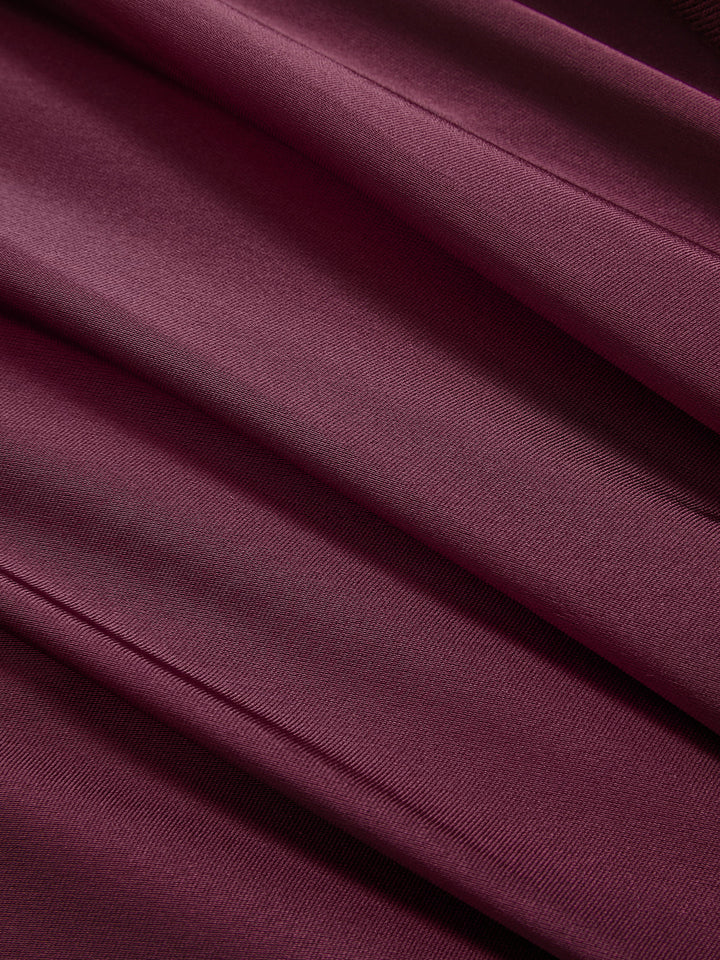 Valantomode | Elegant Satin Long-Sleeve Fitted Mini Dress