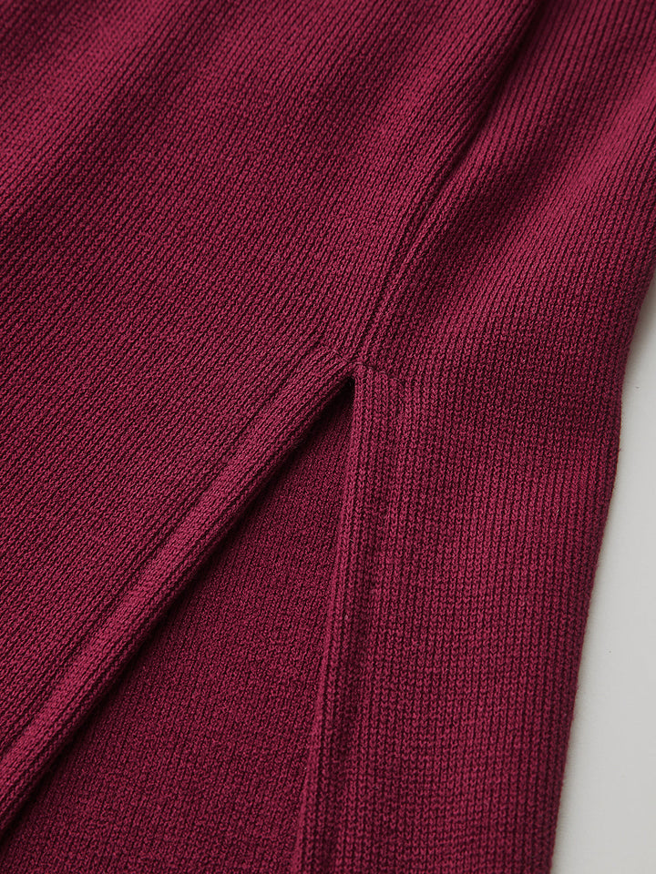 Valantomode | Chic Knot-Waist Bell Sleeve Midi Dress for Effortless Style