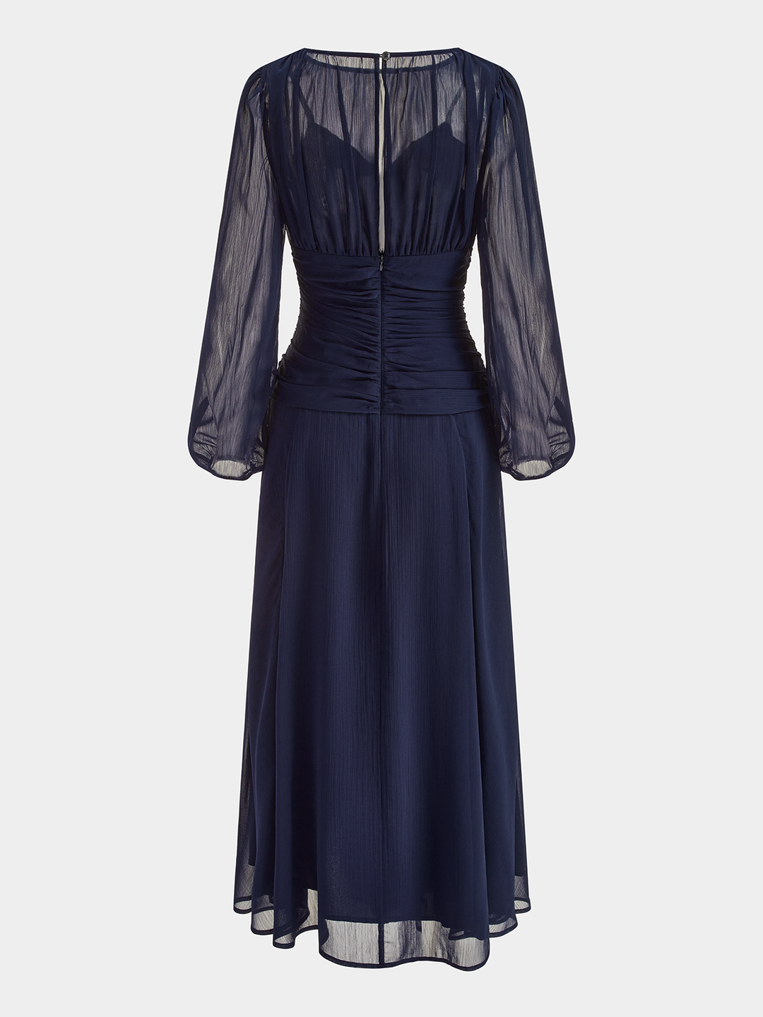 Valantomode | Elegant Semi-Sheer Chiffon Maxi Dress for Effortless Style