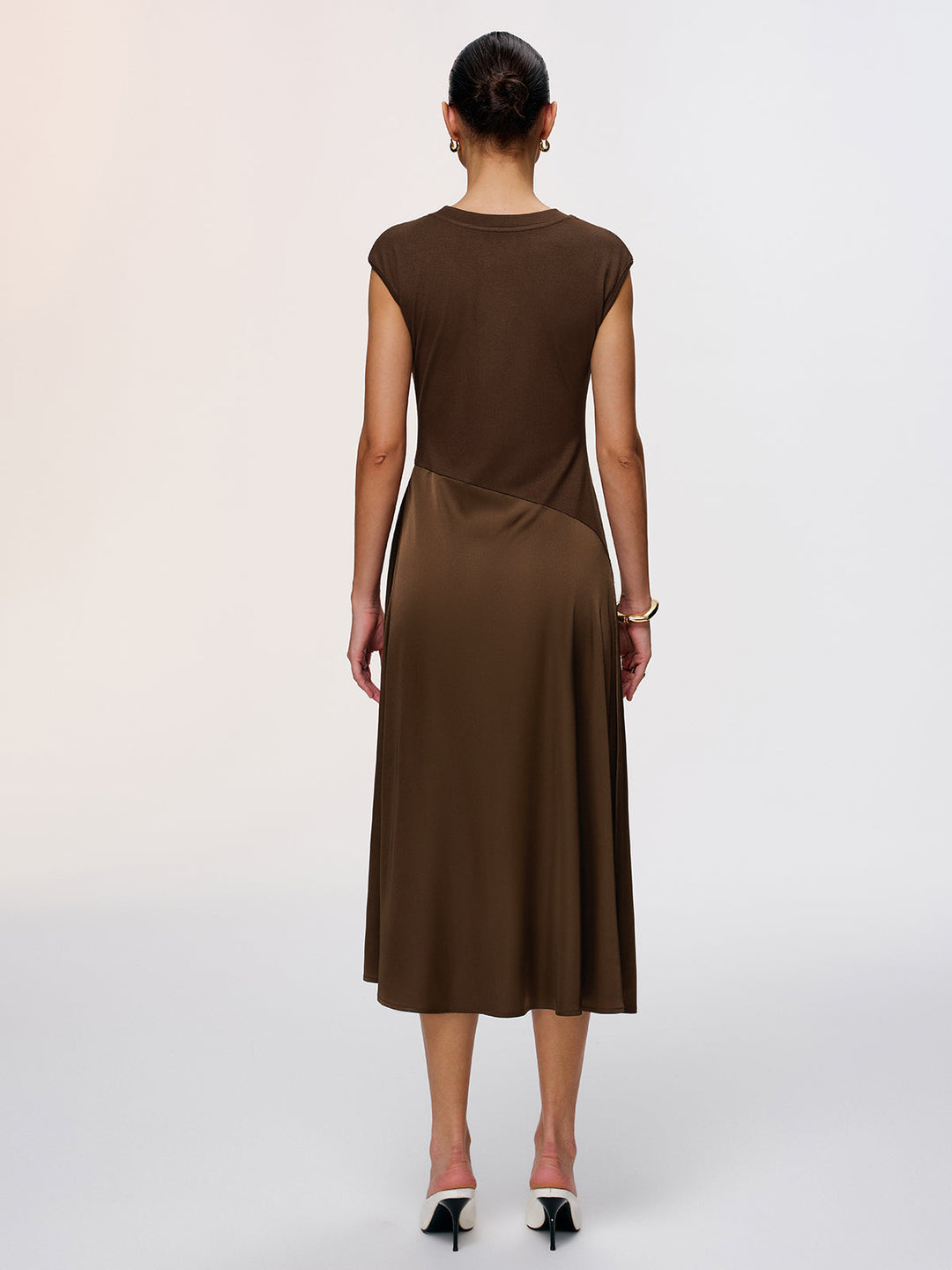Valantomode | Elegant Satin Sleeveless Maxi Dress for Effortless Style