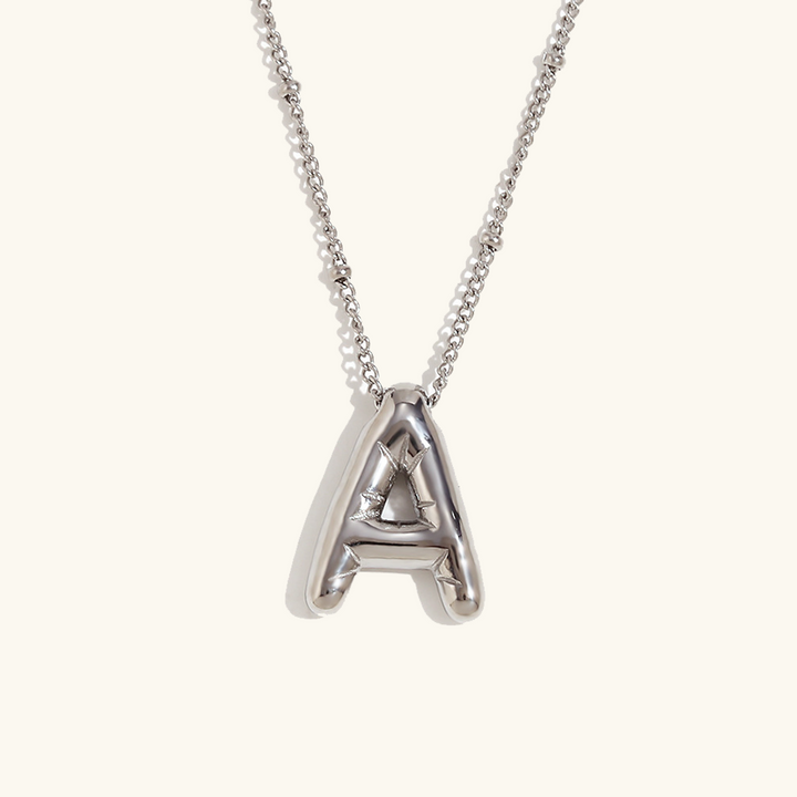 Valantomode | Gold Plated Volumetric Balloon Letter Necklace for Women