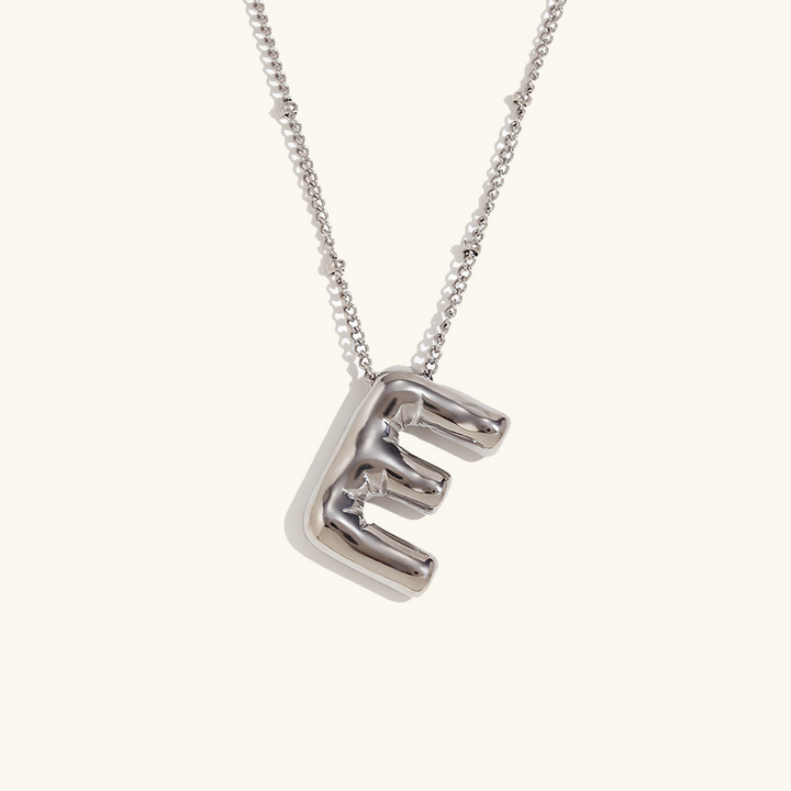 Valantomode | Gold Plated Volumetric Balloon Letter Necklace for Women