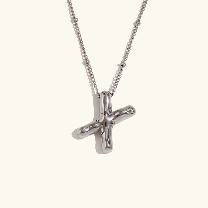 Valantomode | Gold Plated Volumetric Balloon Letter Necklace for Women