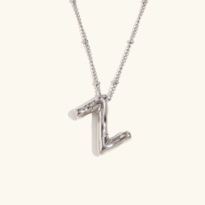 Valantomode | Gold Plated Volumetric Balloon Letter Necklace for Women