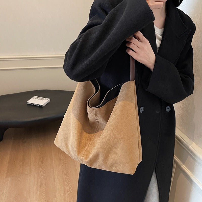 Valantomode | Velvet Sovereign Garrison – Premium Vegan Suede Large Executive Tote & Shoulder Bag