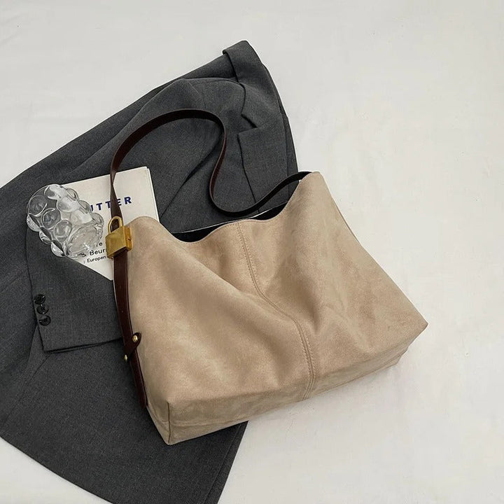 Valantomode | Velvet Sovereign Garrison – Premium Vegan Suede Large Executive Tote & Shoulder Bag
