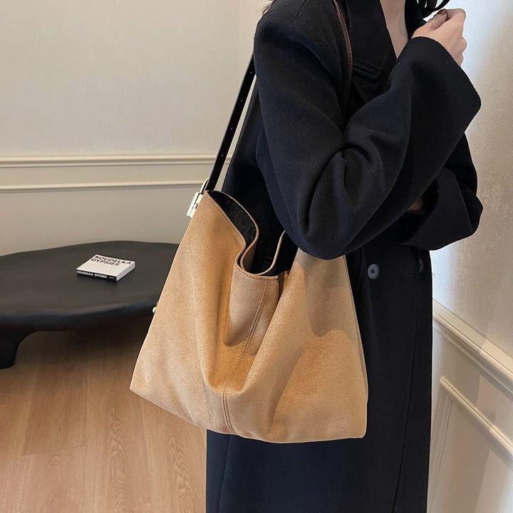 Valantomode | Velvet Sovereign Garrison – Premium Vegan Suede Large Executive Tote & Shoulder Bag