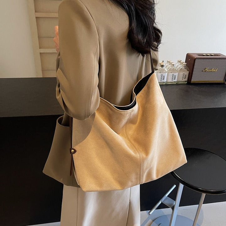 Valantomode | Velvet Sovereign Garrison – Premium Vegan Suede Large Executive Tote & Shoulder Bag