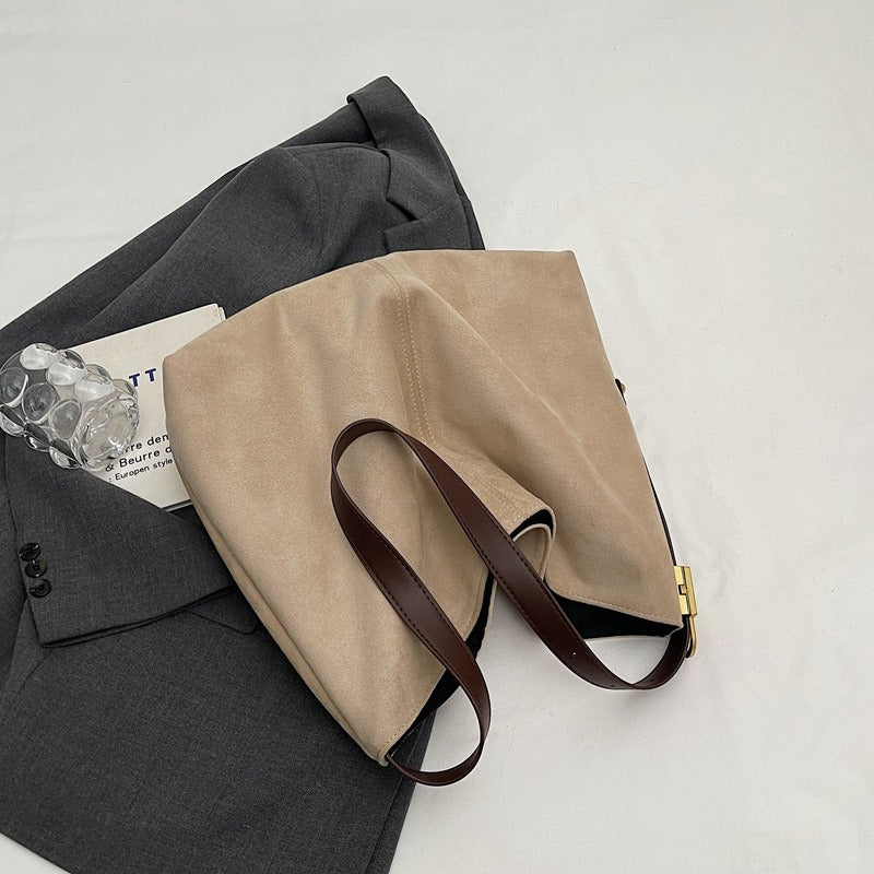 Valantomode | Velvet Sovereign Garrison – Premium Vegan Suede Large Executive Tote & Shoulder Bag