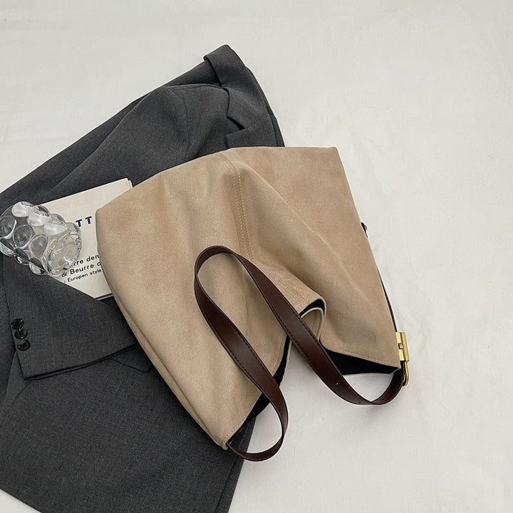 Valantomode | Velvet Sovereign Garrison – Premium Vegan Suede Large Executive Tote & Shoulder Bag