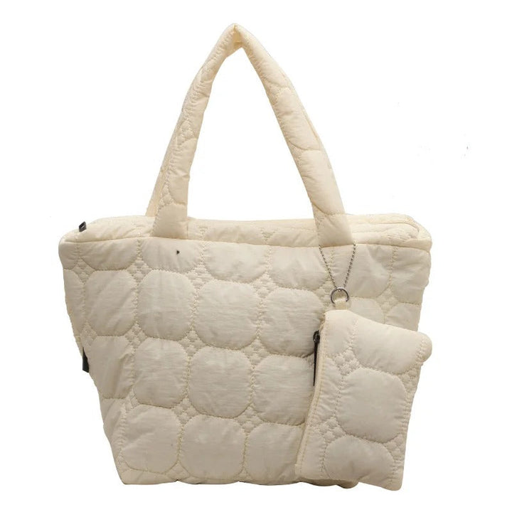 Valantomode | The Veridian Cubic Garrison – Women's Premium Boxy Quilted Puffer Tote