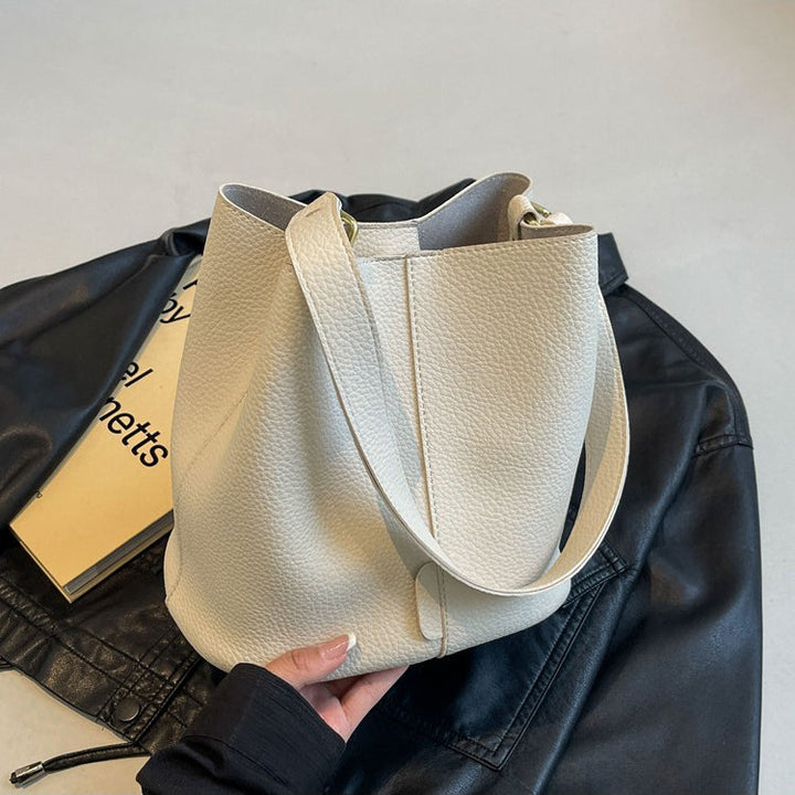 Valantomode | The Veridian Cylinder Garrison – Women's Premium Vegan Leather Bucket Bag