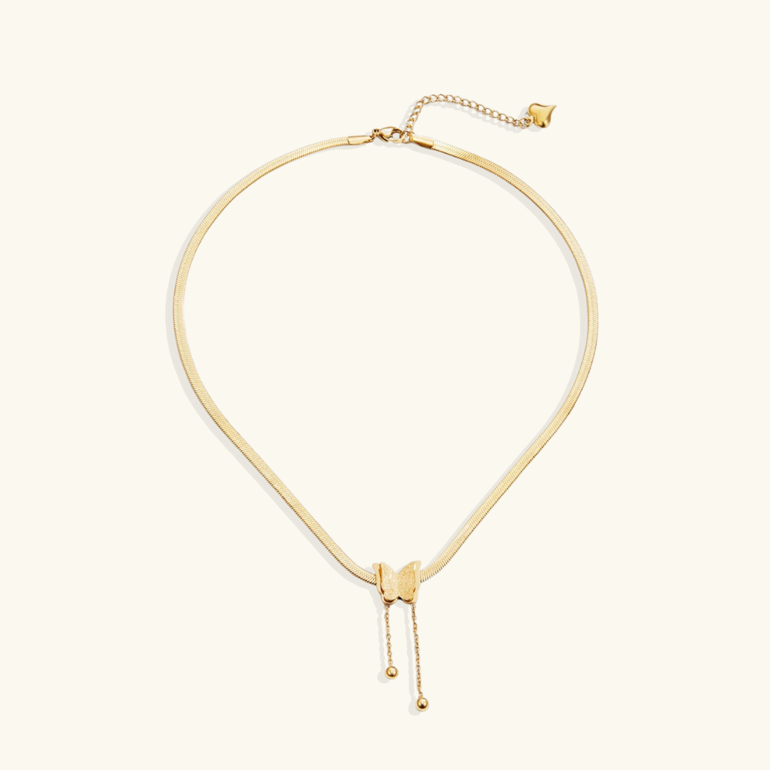 Valantomode | Heavyweight Plated Butterfly Motif Necklace for Women