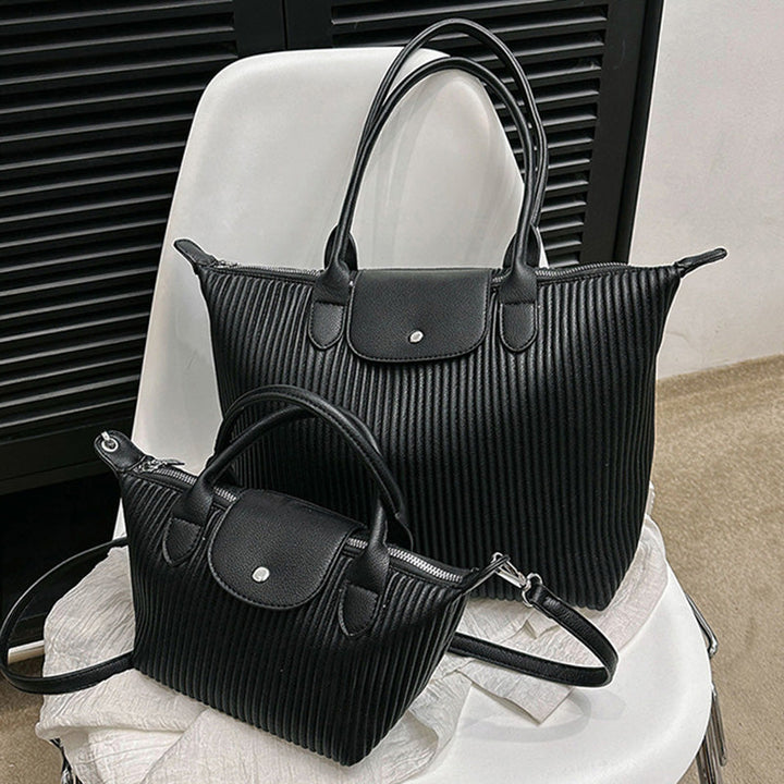 Valantomode | The Pleated Garrison – Women's Premium Architectural Top-Handle Tote