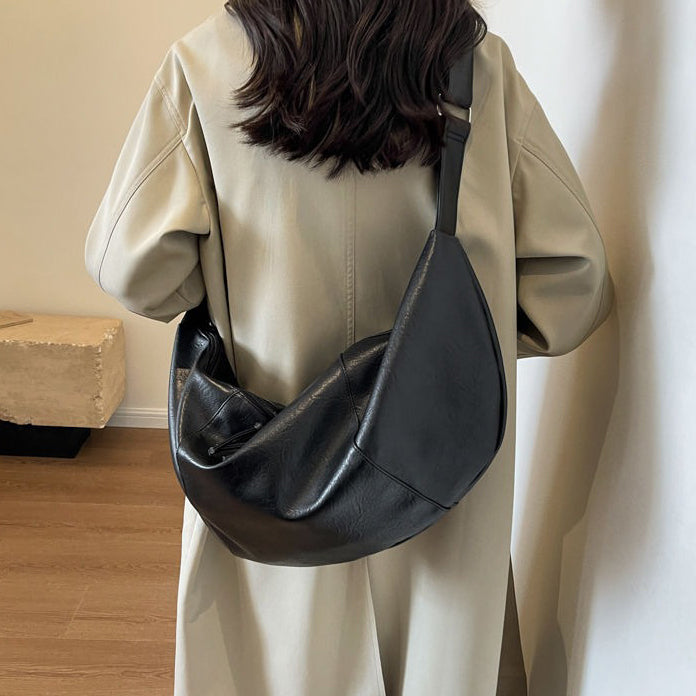 Valantomode | Aura Grand Slouch – 60cm Premium Vegan Leather Oversized Hobo Crossbody Bag