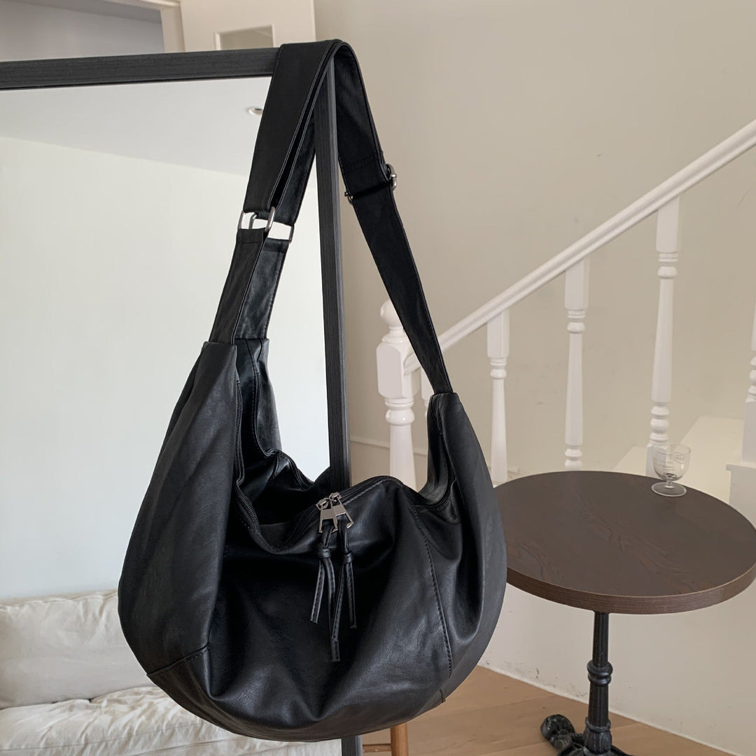 Valantomode | Aura Grand Slouch – 60cm Premium Vegan Leather Oversized Hobo Crossbody Bag
