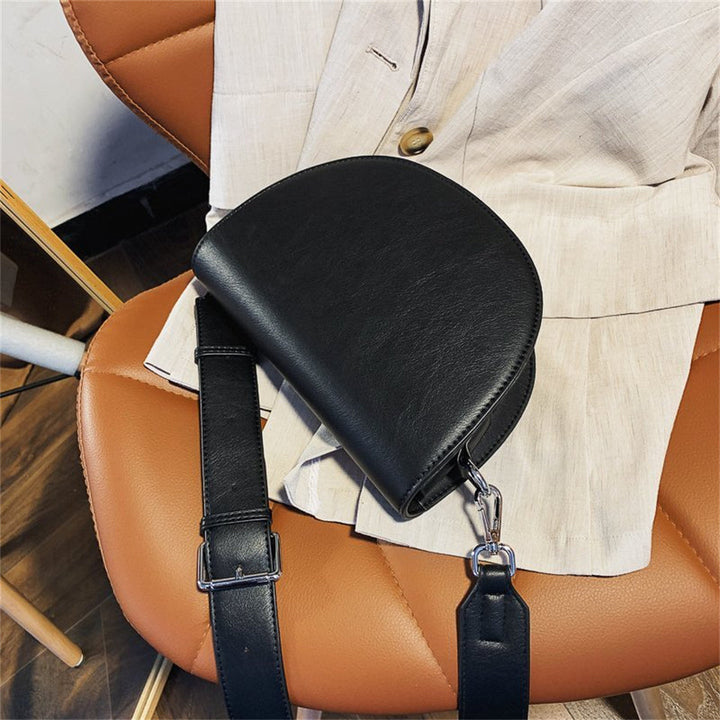 Valantomode | The Lunar Orbital Garrison – Women's Premium Geometric Half-Moon Crossbody Bag