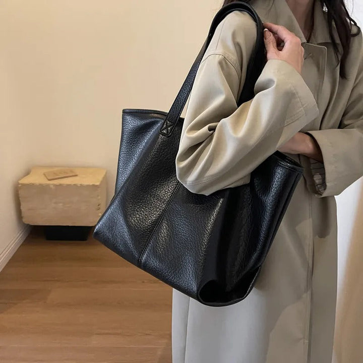Valantomode | Aria Grande Soft-Touch Tote – Premium Vegan Leather Large Everyday Shoulder Bag