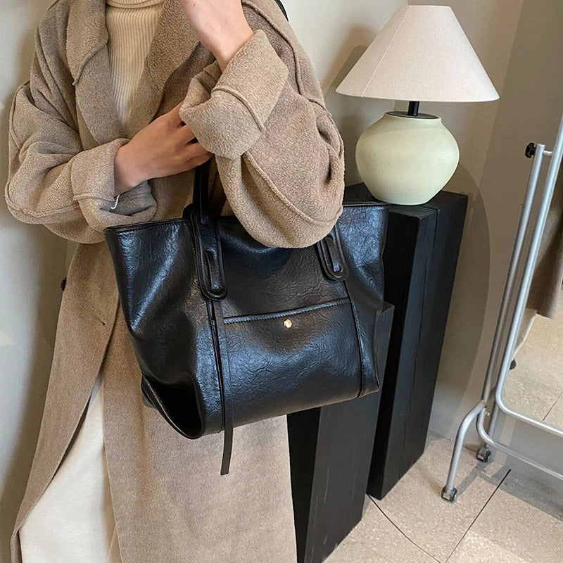 Valantomode | Aspen Horizon Tote – Premium Vegan Leather Large Professional Shoulder Bag