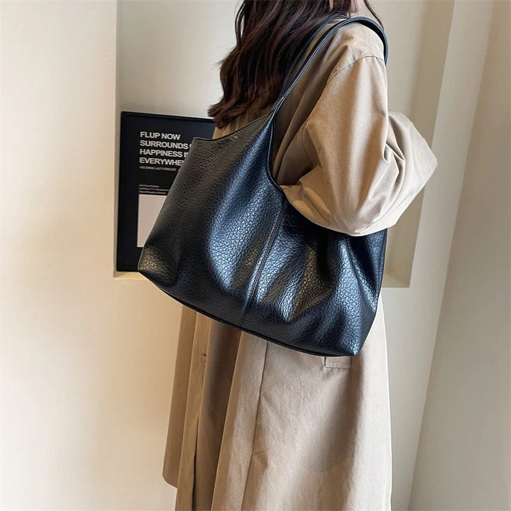 Valantomode | The Veridian Kinetic Garrison – Women's Premium Large Vegan Leather Hobo Tote