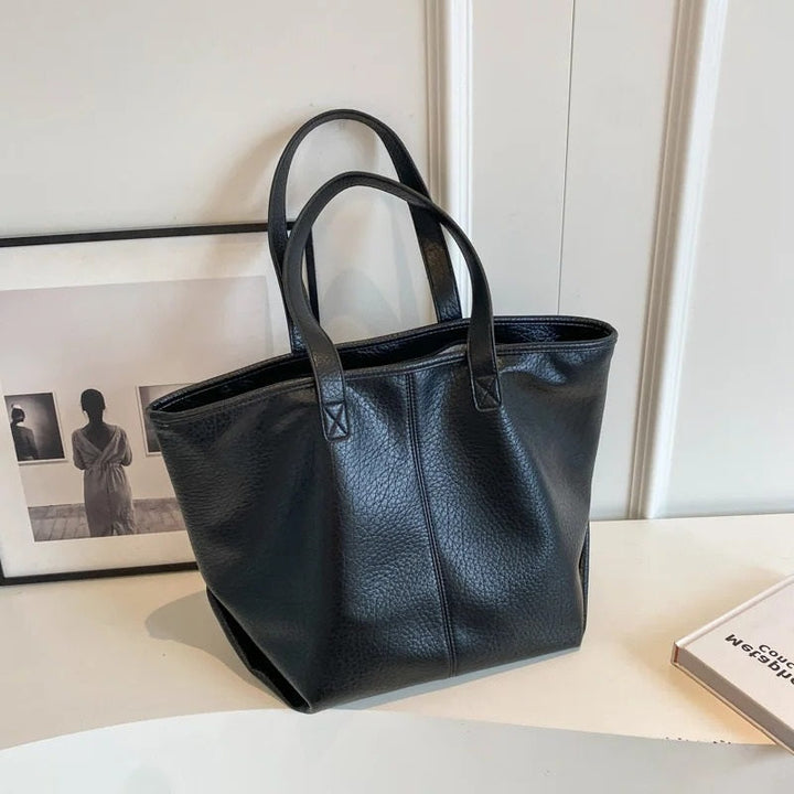 Valantomode | Aria Grande Soft-Touch Tote – Premium Vegan Leather Large Everyday Shoulder Bag
