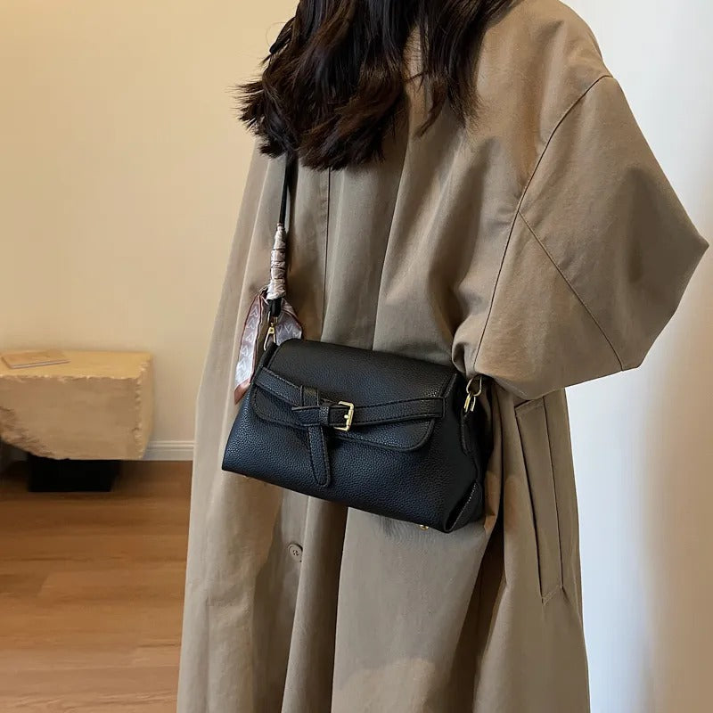 Valantomode | Apex Contour Crossbody – Premium Vegan Leather Geometric Shoulder Bag