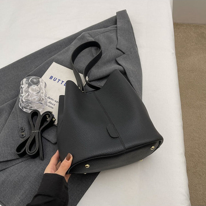 Valantomode | The Veridian Cylinder Garrison – Women's Premium Vegan Leather Bucket Bag
