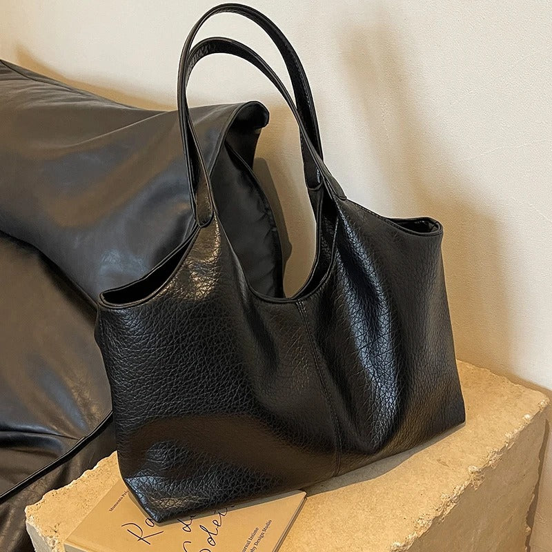 Valantomode | The Veridian Kinetic Garrison – Women's Premium Large Vegan Leather Hobo Tote