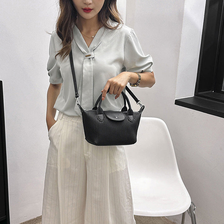 Valantomode | The Pleated Garrison – Women's Premium Architectural Top-Handle Tote