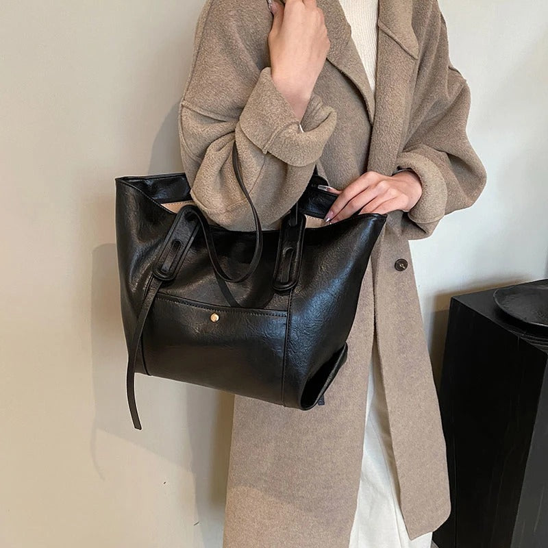 Valantomode | Aspen Horizon Tote – Premium Vegan Leather Large Professional Shoulder Bag