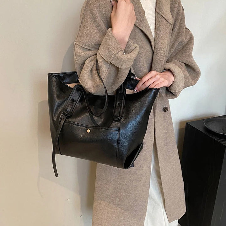 Valantomode | Aspen Horizon Tote – Premium Vegan Leather Large Professional Shoulder Bag